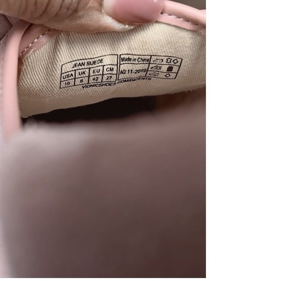 Vionic NWOT Pink Suede Lace Up Sneakers Women's Size 10 Casual Comfort Shoes - Picture 3 of 10